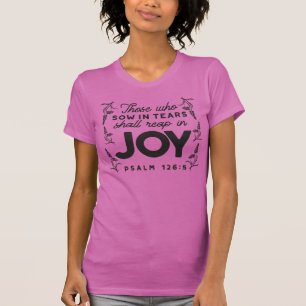 T-shirt Psaume 126:5 Typographie des Écritures – Moissonne
