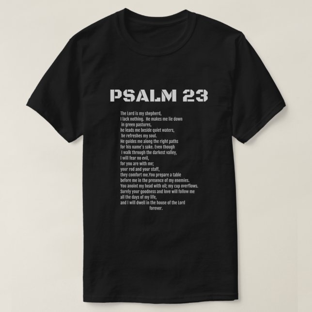 T-shirt Psaume 23 (Design devant)