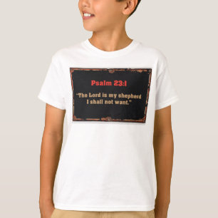 T-shirt Psaume 23:1 Verset Biblique Chemise Enfant Chrétie