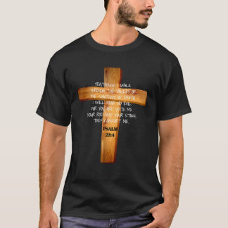 T-shirt Psaume 23 4 Jésus Christ Revival Écriture