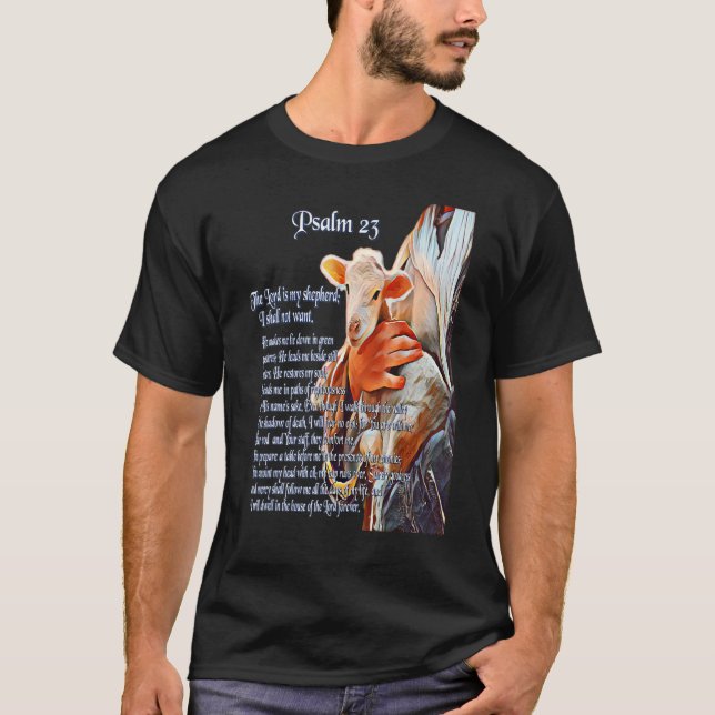 T-shirt Psaume 23 Écriture De La Bible Chrétienne Le Seign (Devant)