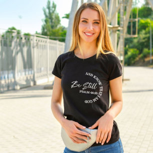 T-shirt Psaume 46:10   Bible religieuse chrétienne Verse