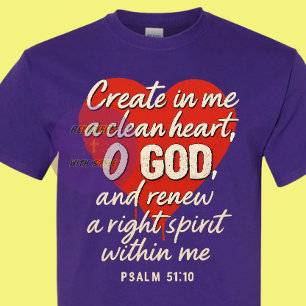 T-shirt Psaume 51:10 - Chrétien