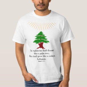 T-Shirt Psaume 92: 12-13 Cèdre du Liban