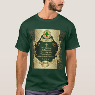 T-shirt Psaume 92:12 Église maronite Cèdre du Liban