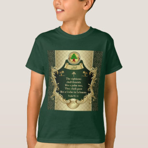 T-shirt Psaume 92:12 Église maronite Cèdre du Liban T-Shi
