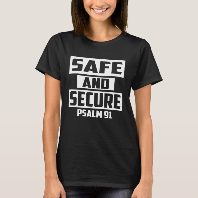 T-shirt Psaume sécurisé 91 Sécurité chrétienne (Devant)