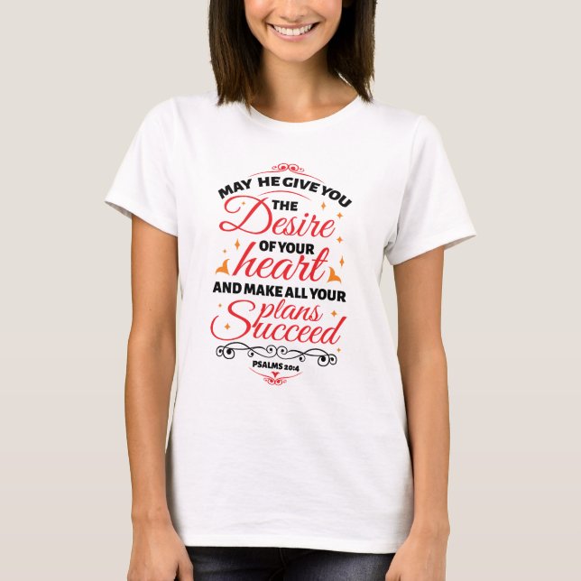 T-shirt Psaumes 20:4 Femmes Blanches (Devant)