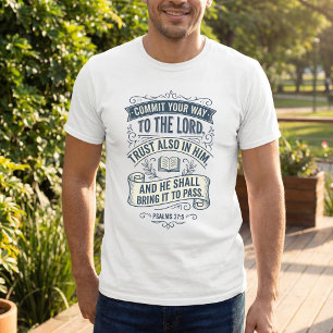 T-shirt Psaumes 37:5 Inspirant Chrétien