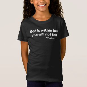 T-Shirt Psaumes 46:5 Dieu est dans son verset biblique
