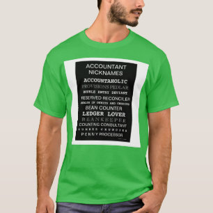 T-shirt pseudonyme comptable affiche de motivation
