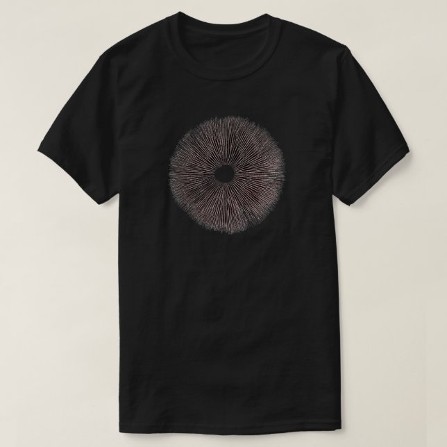 T-shirt Psilocybe Cubensis Spore Print (Design devant)