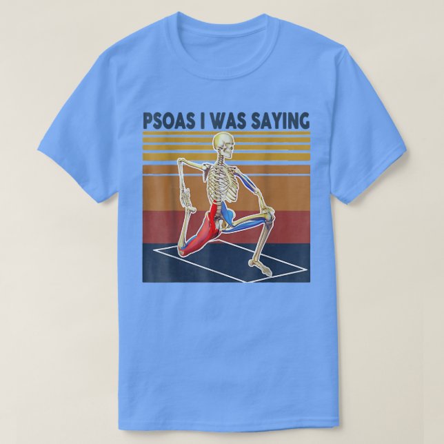 T-shirt Psoas Je Disais Squelette Massage Thérapie Traitem (Design devant)