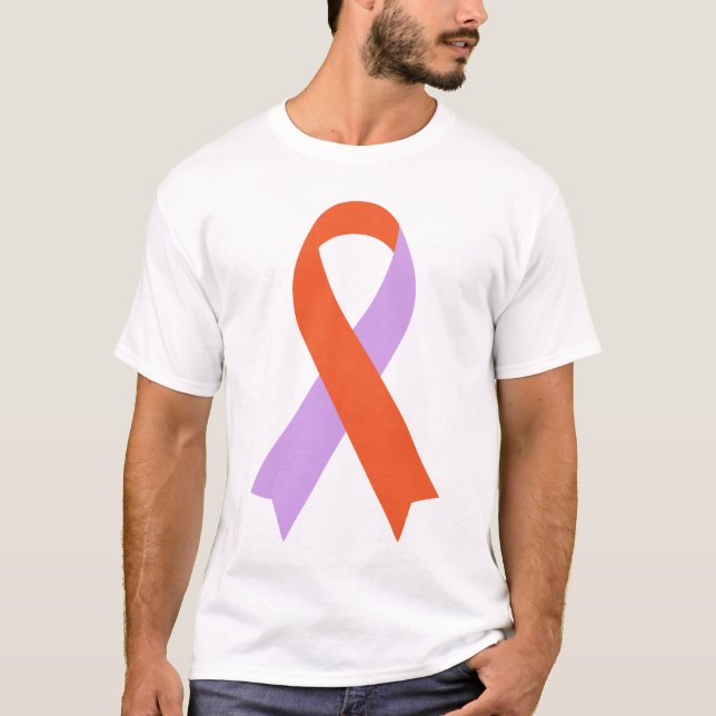 T-shirt Psoriatic Eczema Lavender & Orange (Devant)