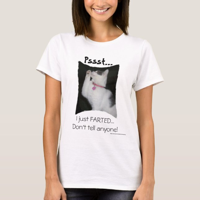 T-shirt Pssst… j'ai juste pété (Devant)