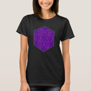 T-shirt Psy Trance Goa Yoga Mandala Géométrie Motif Festi