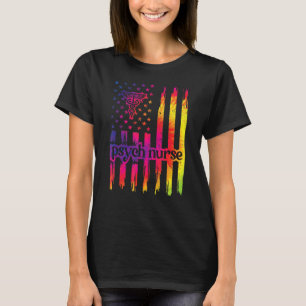 T-shirt Psych Nous Infirmier Drapeau Fière Infirmière Psyc