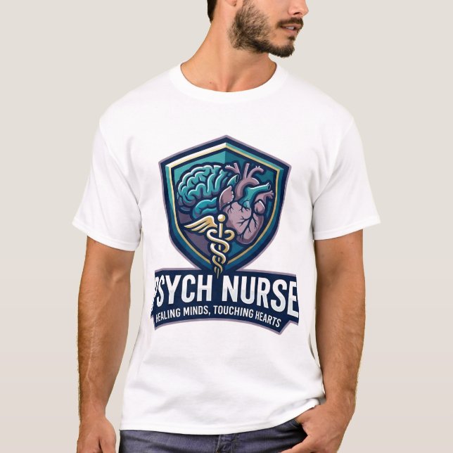 T-shirt Psych Nurse Healing Minds Touching Hearts (Devant)