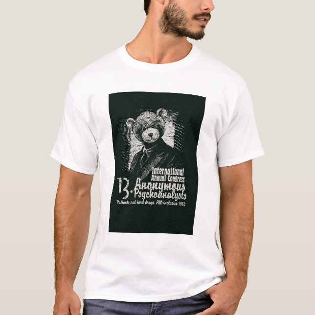T-shirt Psychanalystes Anonymes blancs Teddy Bear Graphism (Devant)