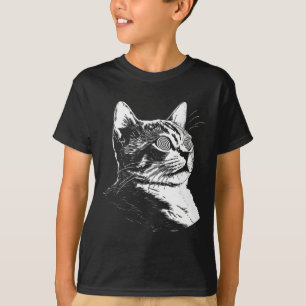 T-shirt Psychedelic Cat Festival Edm Trippy Illusion Kitty