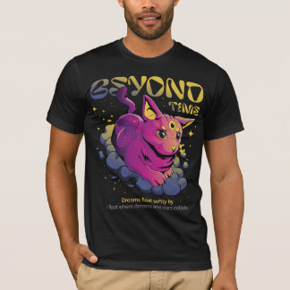T-Shirt Psychedelic Cosmic Cat - Au-Delà Du Temps