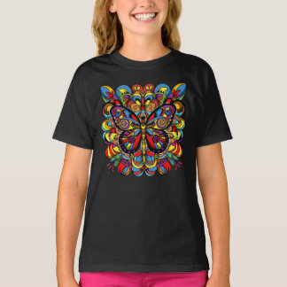 T-shirt Psychedelic Mandala Butterfly