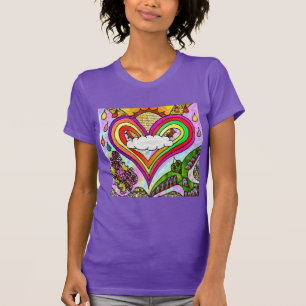T-shirt Psychédélic Rainbow Heart