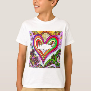 T-shirt Psychédélic Rainbow Heart
