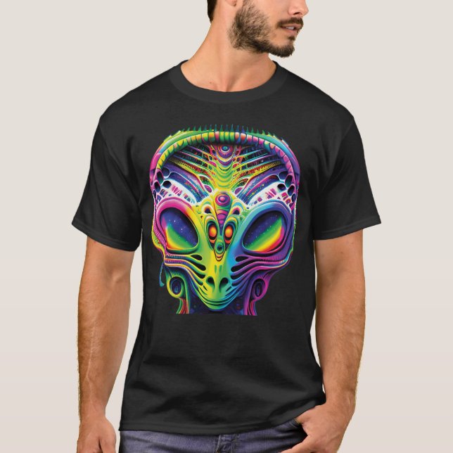 T-shirt Psychédélique Alien (Devant)