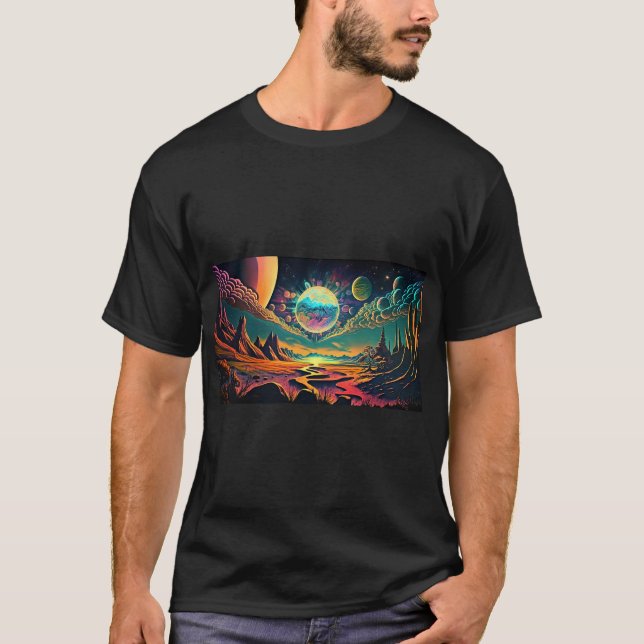 T-shirt Psychédélique spatiale (Devant)