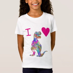 T-Shirt Psychédélique T Rex Love Dinosaures Funny Pink Slo