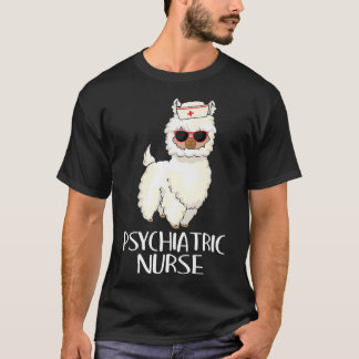 T-shirt Psychiatric Nurse Llama Rn Mental Health Psych Nur
