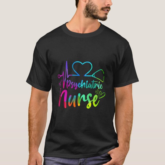 T-shirt Psychiatric Nurse Week Rn Tal Health Nursing Schoo (Devant)
