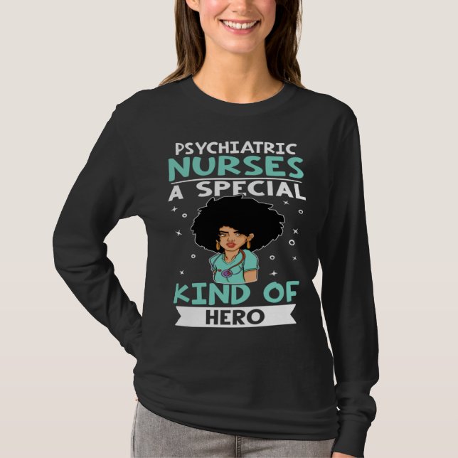 T-shirt Psychiatric Nurses A Special Kind Of Hero (Devant)