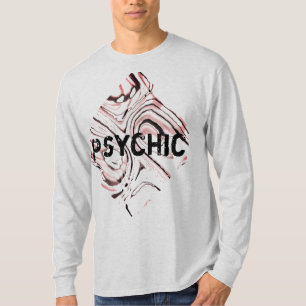 T-shirt "Psychique" sur design d'art abstrait rose et noir