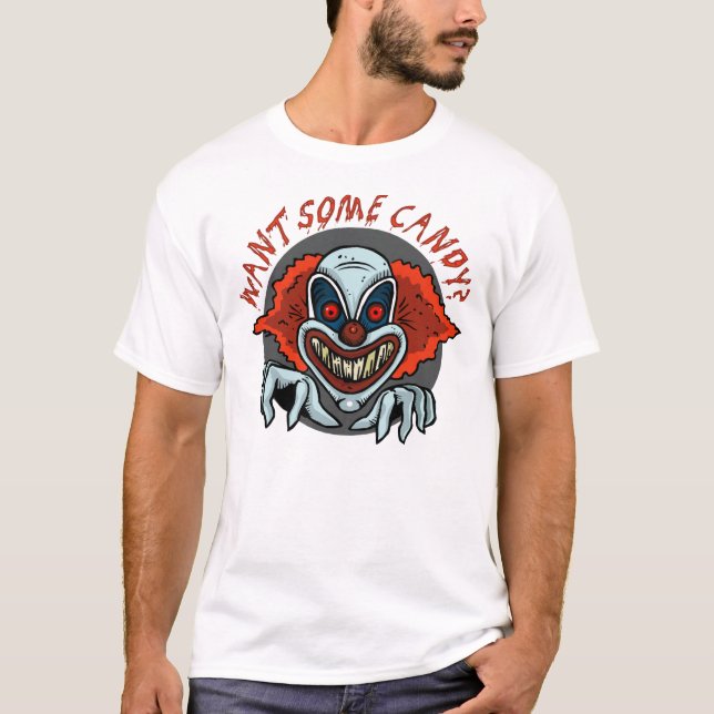 T-shirt Psycho Clown Halloween (Devant)