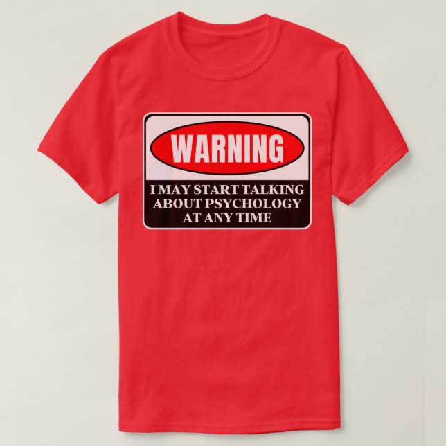 T-shirt Psychologie d'avertissement 2 (Design devant)