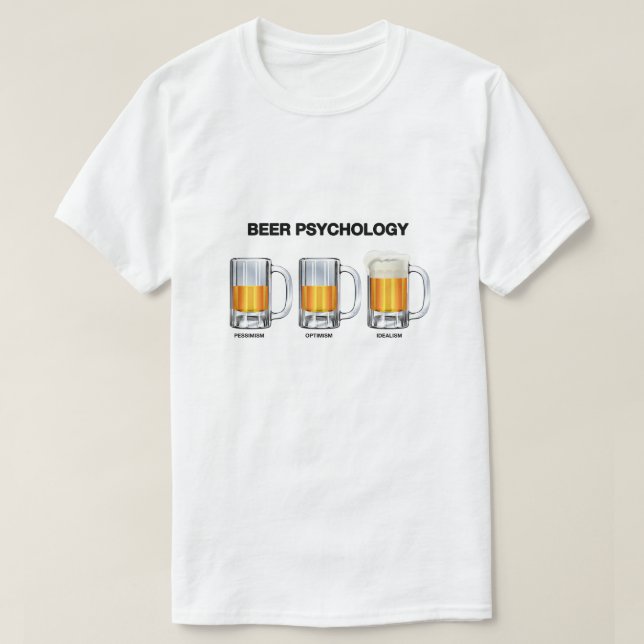 T-shirt Psychologie de la bière (Design devant)
