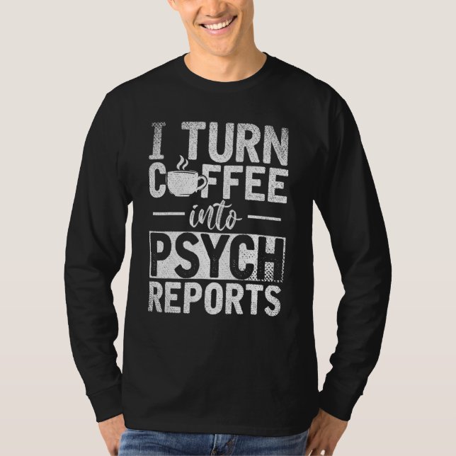 T-shirt Psychologie Diagnostic Café Psychologue Psychologi (Devant)