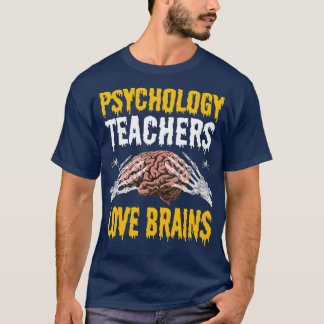 T-shirt Psychologie Enseignants Aimer Cerveaux Drôle Hallo