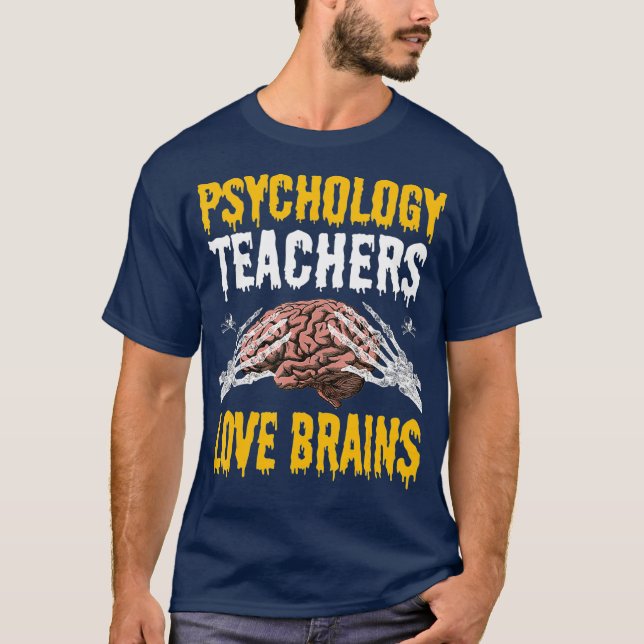 T-shirt Psychologie Enseignants Aimer Cerveaux Drôle Hallo (Devant)