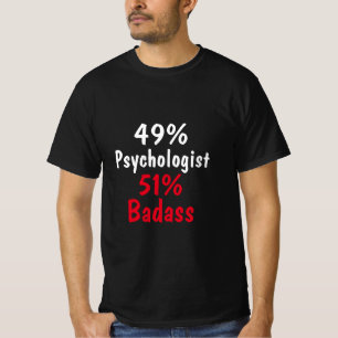T-shirt Psychologue Badass