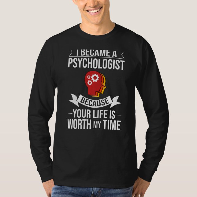 T-shirt Psychologue Docteur Psychologie Citations Offi Inf (Devant)