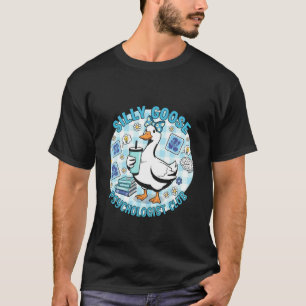 T-shirt Psychologue drôle Oie idiote Thérapeute de santé m