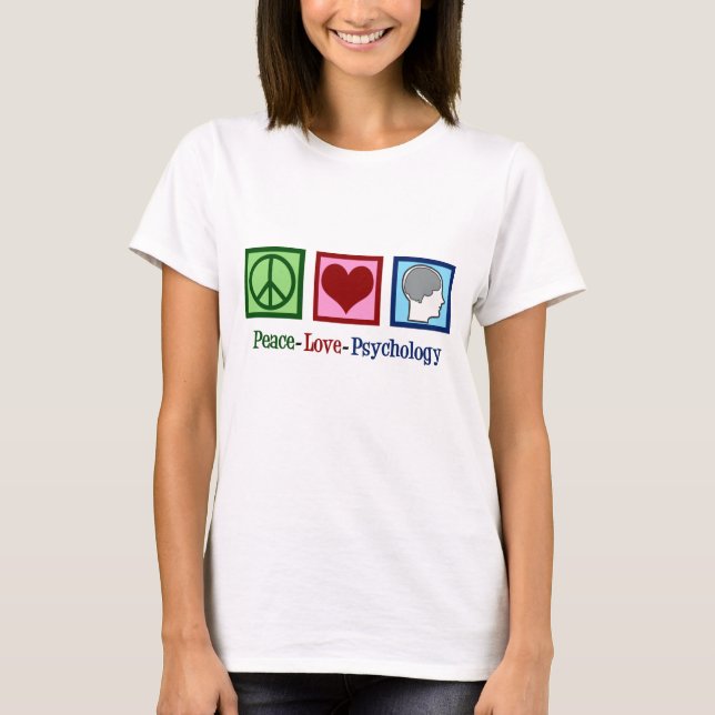 T-shirt Psychologue mignon de psychologie d'amour de paix (Devant)