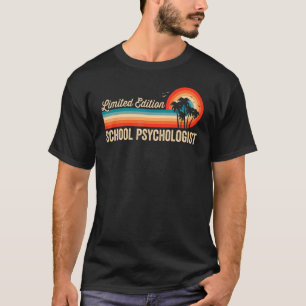 T-shirt Psychologue scolaire Anniversaire Rétro Hommes Vin