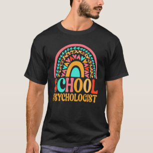 T-shirt Psychologue scolaire Arc-en-ciel coloré Retour À L