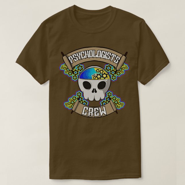 T-shirt Psychologues équipage Jolly pirate (Design devant)