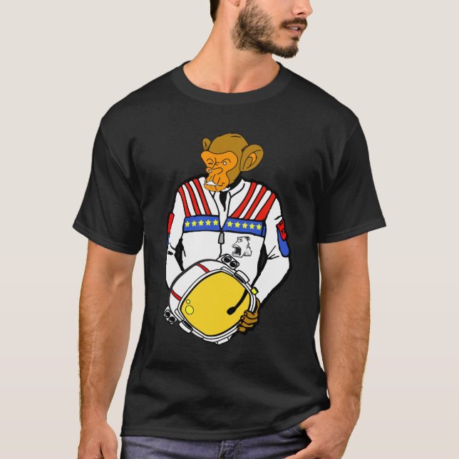 T-shirt psychomonkeyastronaut (Devant)