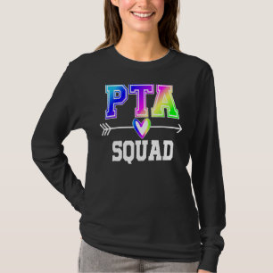 T-shirt Pta Squad Rainbow Ombre School Retourner À L'École